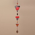 Recycled Tin and Glass Heart Hanging Art (India)