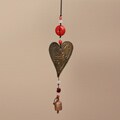 Iron and Glass Heart Hanging Art (India)