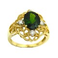 D'sire 10k Gold Chrome Diopside and 1/4ct TDW Diamond Ring (H-I, I1-I2)