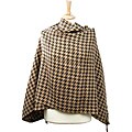 LA77 Women's Camel Houndstooth Wrap