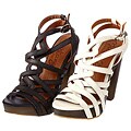 Mustang Women's Multi-strap Buckle Platform Heels