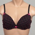 Betsey Johnson Women's Flocked Heart Underwire Bra