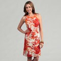 Jessica Howard Women's Floral-inspired Embellished Jewel Neckline Dress