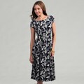 Jessica Howard Women's Brush Stroke Cap Sleeves Dress
