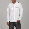 WT02 Men's White Woven Shirt