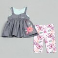 Calvin Klein Toddler Girl's Blue Top and Legging Set