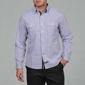 English Laundry Men's Purple Woven Shirt