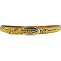 Vecceli Italy Women's Brown Alligator-skin Embossed Cowhide Belt