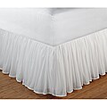 Cotton Voile White15-inch Drop Twin-size Bedskirt
