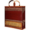 Wrought Iron Embossed 'Shopping Bag' Magazine Holder (India)