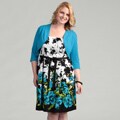 Jessica Howard Women's Plus Size Teal Sundress