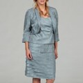 Jessica Howard Women's Plus Size Teal Jacket Dress