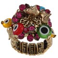 Betsey Johnson Goldtone Evil Eye Charm Fashion Ring