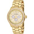 Vernier Women's V11088 Gold Chrono Look Glitz Bracelet Quartz Watch