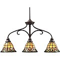 Aztec Lighting Tiffany-style 3-light Bronze Island Light