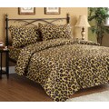 Satin Twin-size Leopard Sheet Set