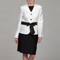 John Meyer Women's Rhinestone and Bow Skirt Suit