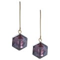 Kenneth Cole Purple Faceted Bead Drop Earrings