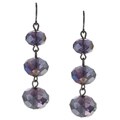 Kenneth Cole Purple Faceted 3-drop Earrings