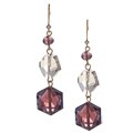 Kenneth Cole Champagne and Wine Faceted Bead Dangle Earrings