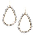 Kenneth Cole Glass Faceted Bead Teardrop Earrings