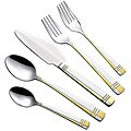 Lorren Home Trends Solara Gold 18/10 20 piece flatware set