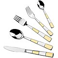 Lorren Home Trends Retro Gold 18/10 20 piece flatware set