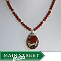 Every Morning Design Sterling Silver Red Jasper Necklace