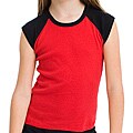 American Apparel Girl's Red/ Black Raglan Top