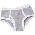 American Apparel Kids Grey/ White Rib Briefs (Size 2)