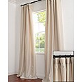 Solid Faux Silk Taffeta Antique Beige 120-inch Curtain Panel