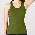 American Apparel Women's 'Boy Beater' Olive Rib Tank