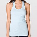 American Apparel Women's 'Boy Beater' Light Blue Rib Tank