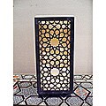 Alabaster and Brass Cordoba Pillar Votive (Egypt)