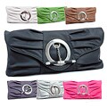 Dasein Faux Leather Pleated Clutch