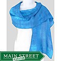 Gyspy River Riches Hand-dyed 'Blue Lagoon' Washable Silk Scarf
