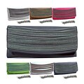 Dasein Chain Metal Faux Leather Clutch