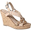Refresh by Beston Women's 'ORLY-01' Cross Bands Wedge Sandals