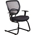 Office Star Professional Dark Air Grid Back Mesh Seat Visitors Chair