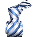 Dmitry Men's Italian Pearl White Striped Silk Tie