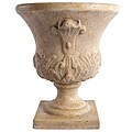 SomerTile Mediterranean Stoneware Milano Cream 18-inch Planter