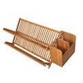 Bamboo Dish Rack with Utensil Holder