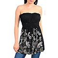 Stanzino Women's Black/ White Paisley Studded Top