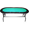 Bi-fold 73-inch Green Texas Hold'em Poker Table