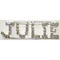 Detti Originals Silvertone 'Julie' Crystal Name Pin