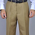 Giorgio Fiorelli Men's Camel Single Pleat Pants