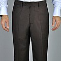 Giorgio Fiorelli Men's Brown Flat Front Pants