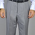 Giorgio Fiorelli Men's Light Gray Flat Front Pants