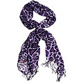 Women's Purple Giraffe Print Scarf