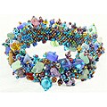 Amethyst, Crystal and Tiger's Eye Capullo Bead Bracelet (Guatemala)